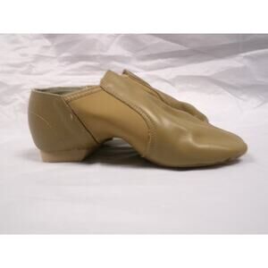 Dance Jazz Shoes Generic Youth 3M Slip On Leather Slip On Split Sole